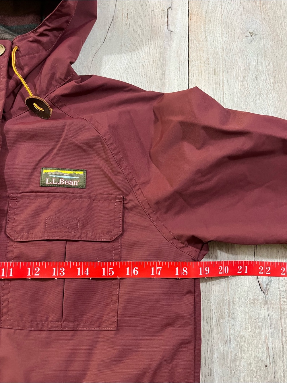 L.L.Bean Mountain Classic Water Resistant Parka Jacket Maroon Size XS - Picture 5 of 15